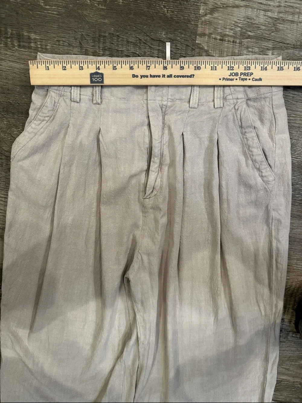 Free People Calla Pleated Trouser in Light Beige - Size 8